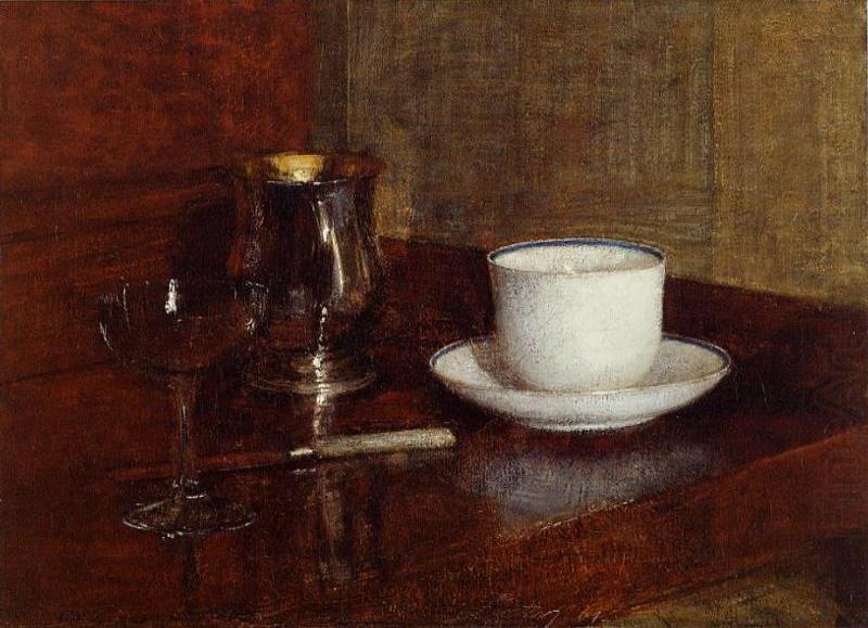 Henri Fantin-Latour Still Life Glass china oil painting image